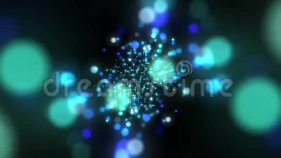 蓝色bokeh运动设计背景美丽的波克艺术闪烁的颜色视频的预览图