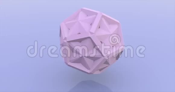 粉色六角结构旋转渲染动画视频的预览图