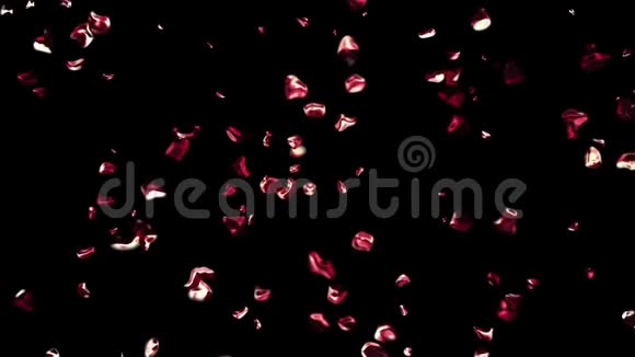红色红宝石雨水滴数字模拟动画新质量自然图形酷酷视频的预览图