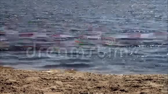 洗澡湖上的障碍警示带视频的预览图