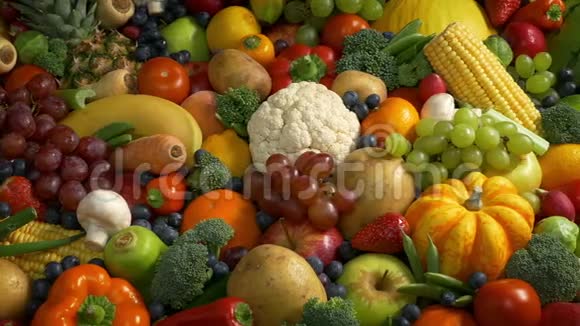 很多水果和蔬菜视频的预览图