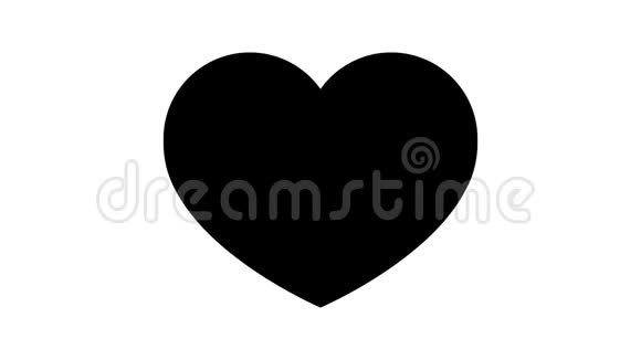一个回收标志出现在一个黑色的心在白色的背景视频的预览图