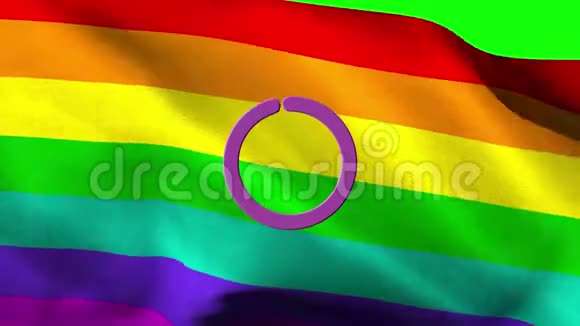 带有彩虹旗的男性文本和性别符号视频的预览图