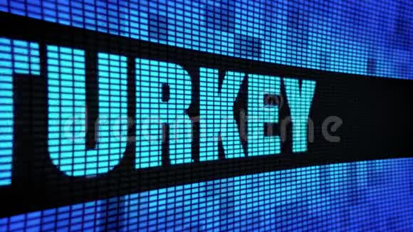 土耳其侧文字滚动LED墙道显示标牌板视频的预览图