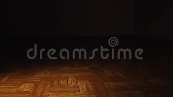 空的棕色瓶子在黑暗的地板上滚动视频的预览图