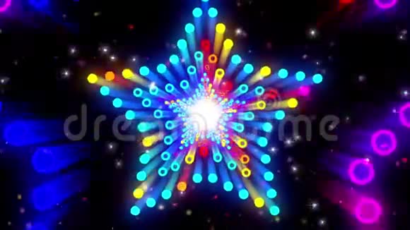 明星霓虹灯抽象循环视频视频的预览图