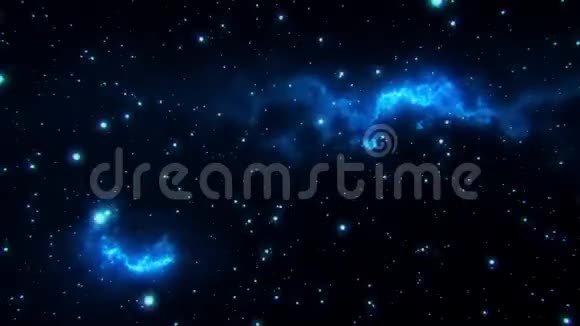 空间环境蓝星云环背景之旅视频的预览图
