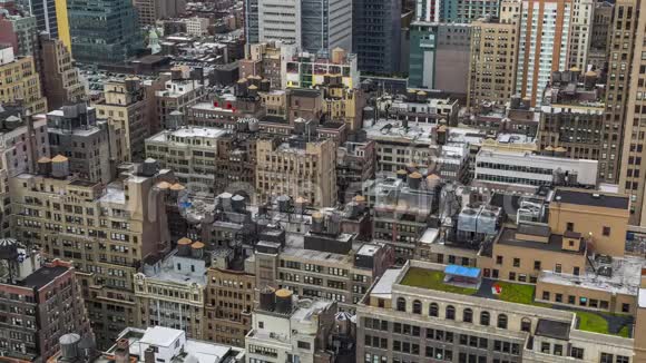 纽约曼哈顿屋顶观景日时光流逝视频的预览图