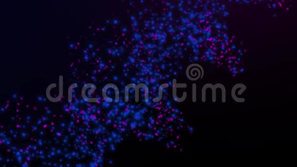 3D旋转DNA发光分子的可循环动画视频的预览图