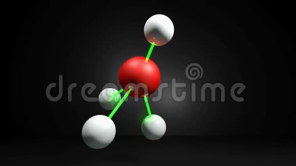 CH4甲烷分子的结构模型三维视频图像绘制视频的预览图