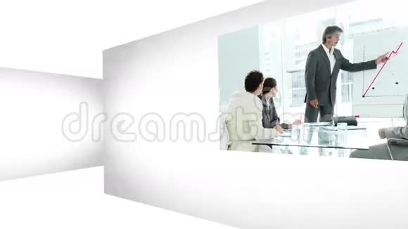 办公室情况3D动画视频的预览图