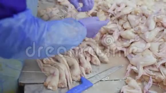 食品工业家禽加工厂视频的预览图