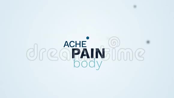 疼痛身体损伤关节炎背痛疼痛疼痛疼痛疼痛护理应变抽筋动画词云背景uhd4k3840视频的预览图