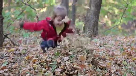 小女孩抛出秋叶视频的预览图