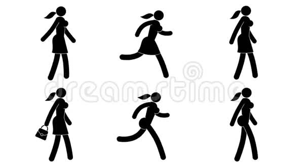 女子象形是走跑视频的预览图