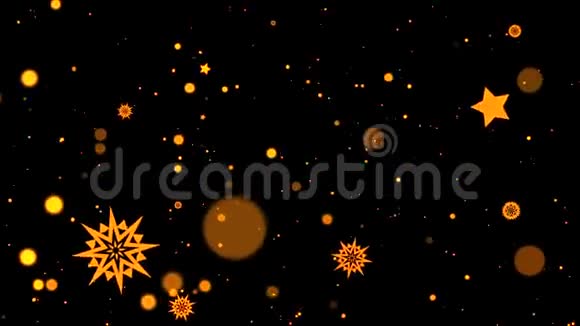 圣诞主题动画背景与粒子2020年假期bn文本反思背景3D绘制视频的预览图