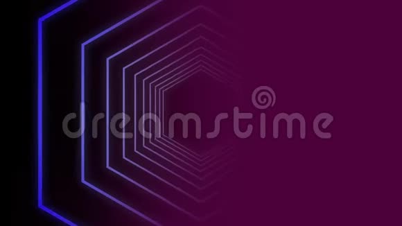紫色六边形颜色背景视频的预览图