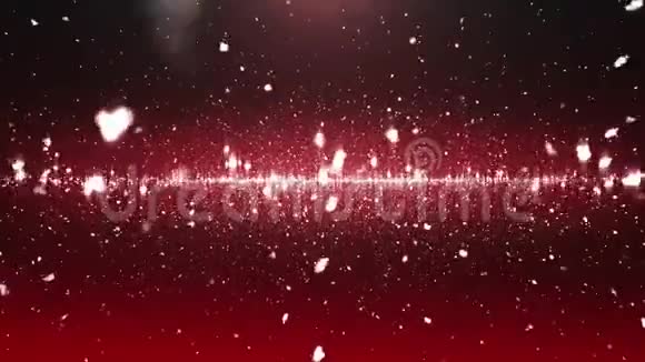 粒子尘埃抽象光运动标题电影红色背景环视频的预览图