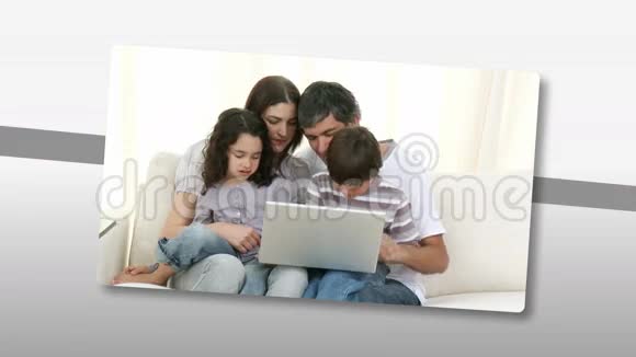 动画展示多情的家庭在一起玩视频的预览图