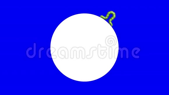 卡特彼勒在白色圆圈循环3D动画视频的预览图