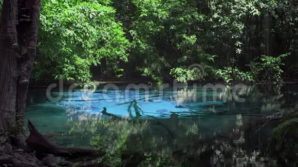 泰国Krabi省的SraMorakot蓝池克拉比著名自然景点视频的预览图
