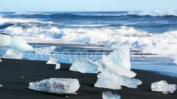 海洋冬季冰阳视频的预览图
