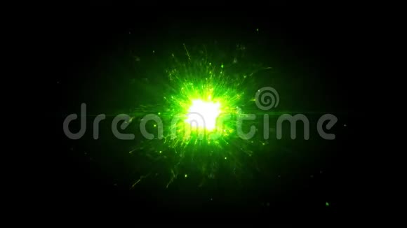 明亮的能量结构的绿色未来空间粒子视频的预览图
