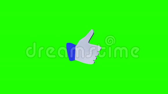 像绿色背景上的这样的社交3D拇指向上视频的预览图