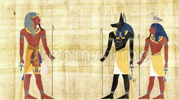 埃及神阿努比和基布在法老面前视频的预览图