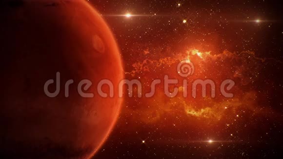 太阳系行星火星空间环境循环运动背景视频的预览图