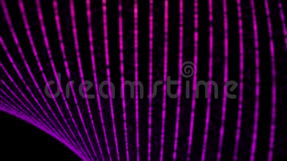 摘要背景与霓虹灯圆线LED屏幕和投影映射彩色霓虹灯曲面动画视频的预览图