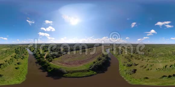 带有河流和树木的VR360景观视频的预览图