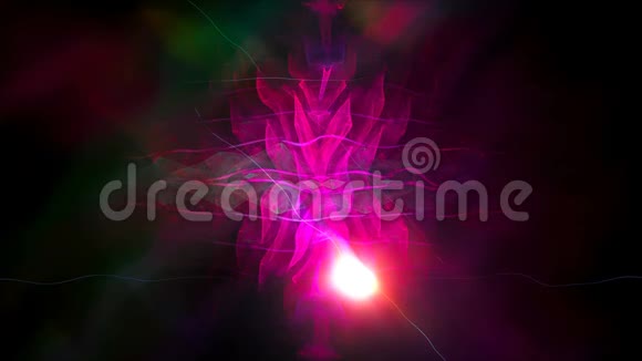光的辐射抽象具有闪亮效果的空间畸变计算机生成背景三维渲染视频的预览图