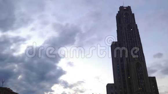时间流逝匹兹堡日落天空视频的预览图