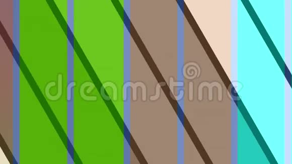 两个2D色条旋转和移动锚点从左到右在一个背景上由不同的颜色条组成视频的预览图