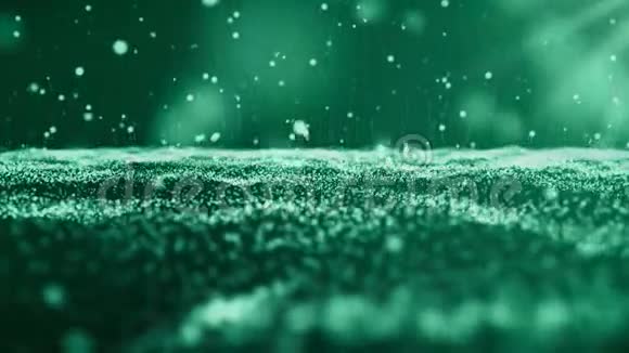 绿色神秘梦幻抽象海洋背景环视频的预览图