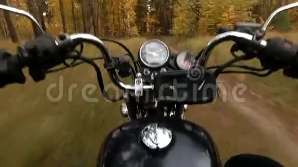 骑着直升机在秋天的森林里行驶视频的预览图