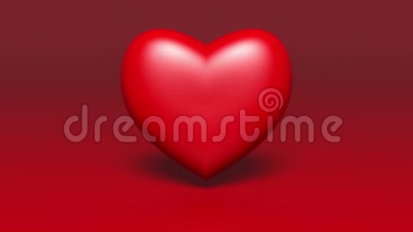 红色3D心脏搏动视频的预览图