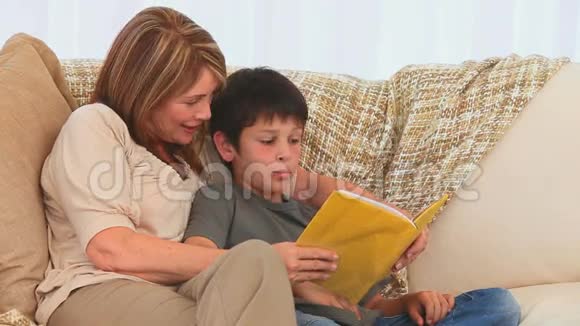 一位祖母给她孙子读了一本书视频的预览图