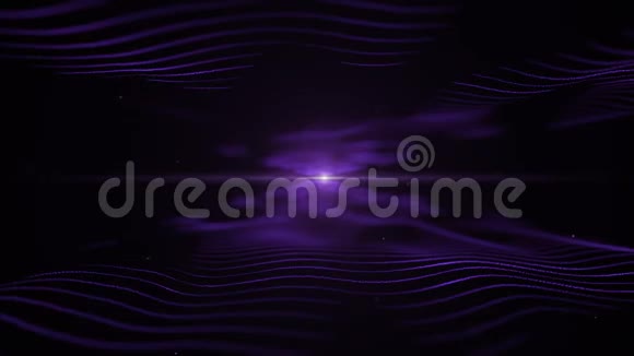 抽象背景黑色背景下的颜色变化和声波移动灯光模糊的闪烁在中心视频的预览图