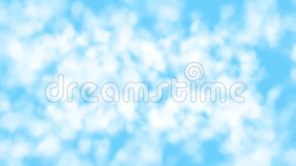 云飞过3D渲染飞过白云蓝天4K视频的预览图