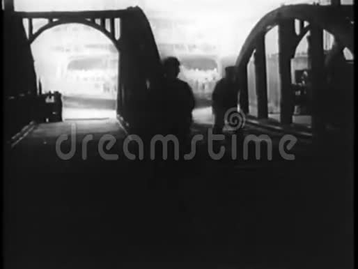 蒙太奇斯塔顿岛渡轮1930年代视频的预览图