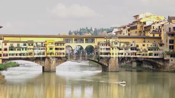 庞特韦奇奥旧桥佛罗伦萨意大利4K视频的预览图