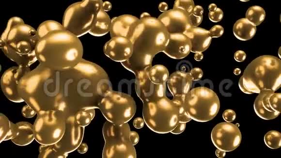 黄金运动绿色最小艺术液体背景视频的预览图