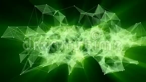 绿色神经丛网络转换为霓虹灯俄文动画谢谢视频的预览图