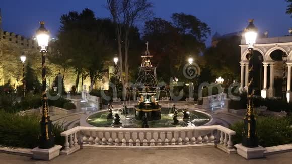 巴库总督花园喷泉视频的预览图