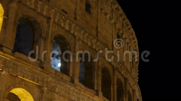 罗马意大利夜间竞技场延时放大4k视频的预览图