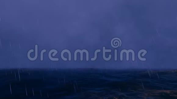 戏剧性的风暴海洋3d镜头视频的预览图