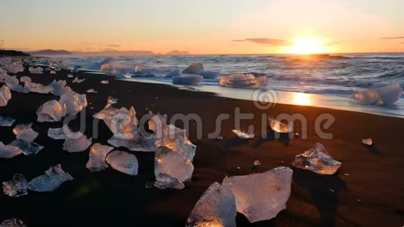 冰山冰岛冰川自然海洋视频的预览图