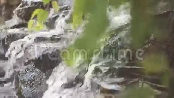 水顺着岩石流下来视频的预览图